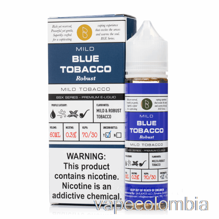 Kit Completo De Vapeo Tabaco Azul - Serie Bsx - 60ml 6mg